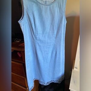 Cute denim dress.